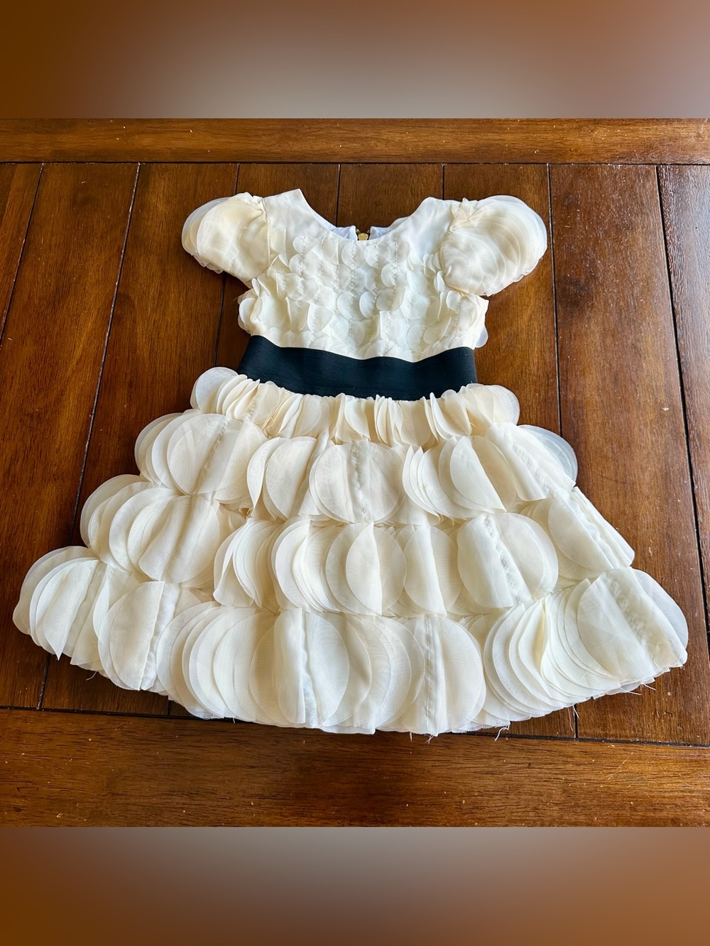 Girls Zoe Ltd Ivory Circles Special Occasion / Couture Dress | Size 4